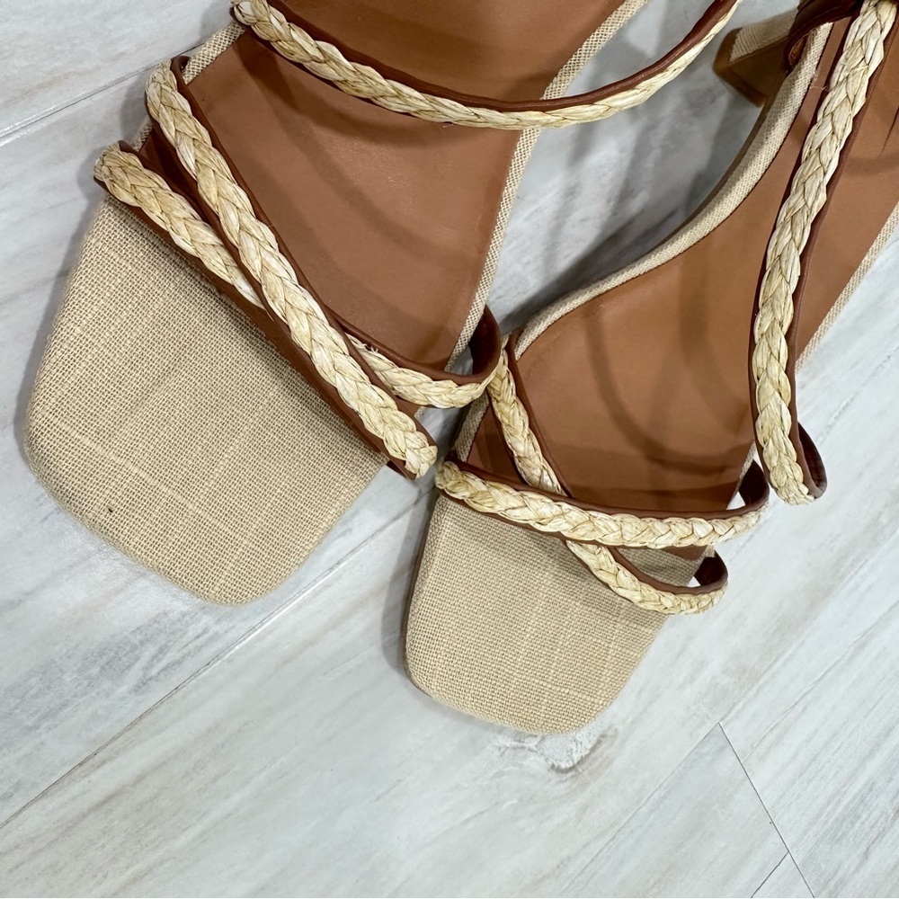 A New Day Strappy Raffia Sandals in Tan - Picture 3 of 5